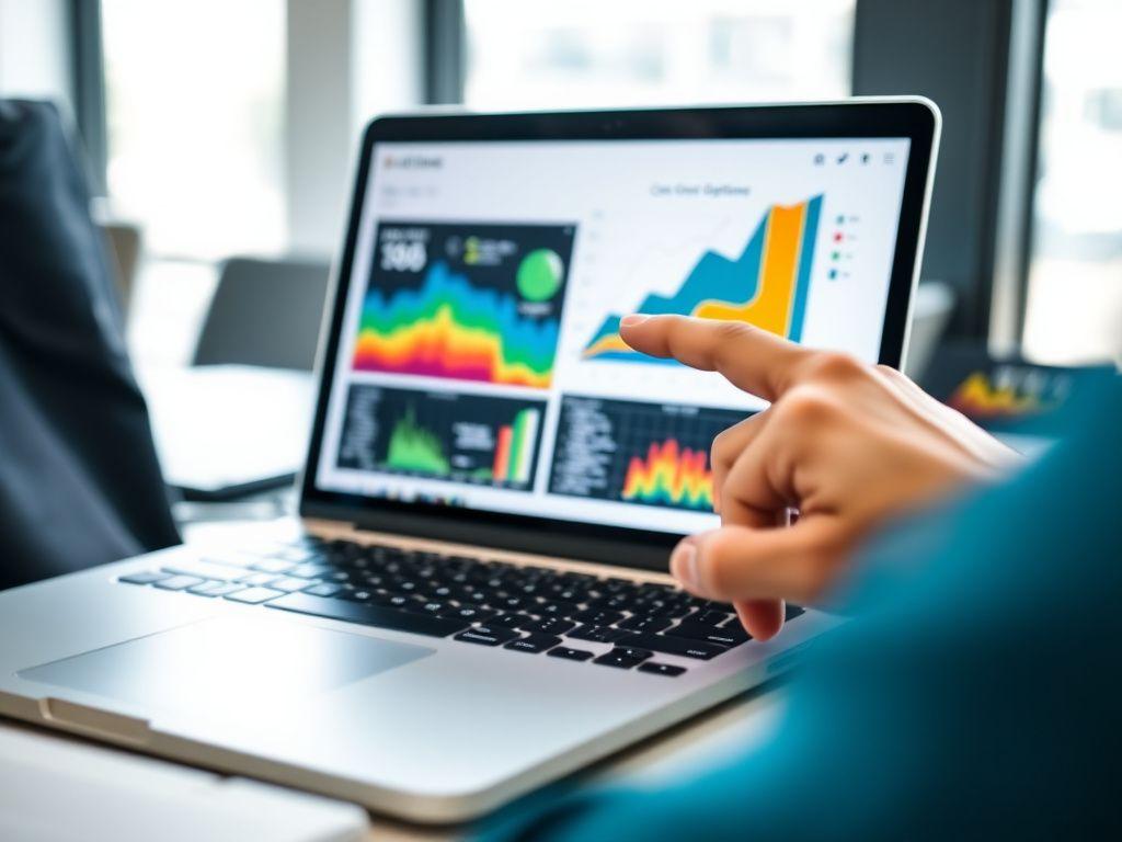 Analyst reviewing conversion analytics and heatmaps